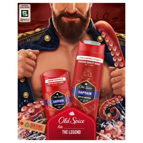 Old spice drkov kazeta Captain SG+deostick